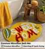Yellow Sweet Home Microfibre 24X16 Inches Anti-Skid Bath Mat