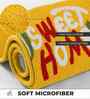 Yellow Sweet Home Microfibre 24X16 Inches Anti-Skid Bath Mat