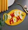 Yellow Sweet Home Microfibre 24X16 Inches Anti-Skid Bath Mat