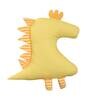 Yellow Linen Dino Shaped Pillow