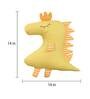 Yellow Linen Dino Shaped Pillow