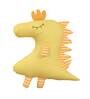 Yellow Linen Dino Shaped Pillow