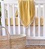 Yellow Ochre Cotton Reversible Kids Blanket