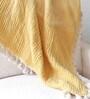 Yellow Ochre Cotton Reversible Kids Blanket