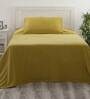 Yellow Solid 110 TC Cotton Single Bed Cover