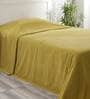 Yellow Solid 110 TC Cotton Single Bed Cover