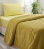 Yellow Solid 110 TC Cotton Single Bed Cover