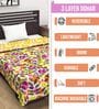 Yellow Pink Polycotton Floral 120 Gsm Double Dohar