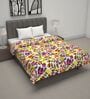 Yellow Pink Polycotton Floral 120 Gsm Double Dohar