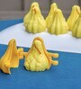 Yellow Plastic 2 Pcs Medium Size Modak Mould