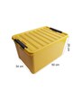 Yellow Plastic Inplus Easy Clip Storage Box 40ltr Desk Organizers