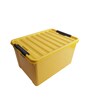Yellow Plastic Inplus Easy Clip Storage Box 40ltr Desk Organizers