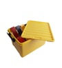 Yellow Plastic Inplus Easy Clip Storage Box 40ltr Desk Organizers