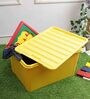 Yellow Plastic Inplus Easy Clip Storage Box 40ltr Desk Organizers