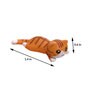 Yellow Plastic Lying Tiger Garden Figurines, Set of 10