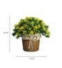 Yellow Plastic Yellow Leaves Artificial Plant with Pot
