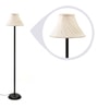 Centaur White Fabric Shade Club Floor Lamp With Metal Base