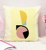 Yellow Polycotton Abstract 16x16 inches Cushion Covers (Pack of 5)