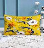Yellow Polycotton Floral 12x18 inches Cushion Covers (Pack of 2)