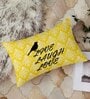 Yellow Polycotton Floral 12x18 inches Cushion Covers (Pack of 2)