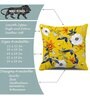 Yellow Polycotton Floral 16x16 inches Cushion Covers (Pack of 5)