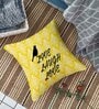 Yellow Polycotton Floral 24x24 inches Cushion Covers (Pack of 2)