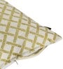 Yellow Geometric Poly Cotton 16 x 16 Inches Cushion Cover