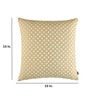 Yellow Geometric Poly Cotton 16 x 16 Inches Cushion Cover