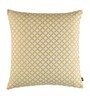 Yellow Geometric Poly Cotton 16 x 16 Inches Cushion Cover