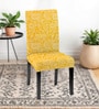 Yellow Polycotton Printed 14x18 Inches Chair Covers  (4 pieces)
