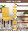 Yellow Polycotton Printed 14x18 Inches Chair Covers  (4 pieces)