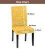 Yellow Polycotton Printed 14x18 Inches Chair Covers  (2 pieces)