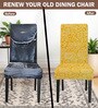Yellow Polycotton Printed 14x18 Inches Chair Covers  (2 pieces)