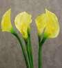 Yellow Polyester Artificial Callalily Flower
