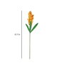 White Fabric & Plastic Ginger Flower Stick Artificial Flowers