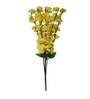 Yellow Polyester Artificial Peach Blossom Flower Bunch  Without Pot