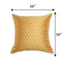 Yellow Traditional Polyester Blend 16 x 16 Inches Cushion Cover