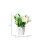 Yellow Polyester Fabric & Iron Round shape Desk Pot