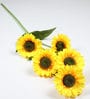 Yellow Polyester Fabric Stunning Artificial Sunflower