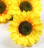 Yellow Polyester Fabric Stunning Artificial Sunflower