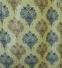 Yellow Floral Polyester 5 Ft Blackout Eyelet Window Curtains (Set of 2)