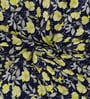 Yellow Polyester Floral 7ft Room Darkening Eyelet Door Curtains (2 Pc)