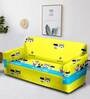 Yellow Polyester Abstract Single Seater Sofa Cover