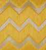 Yellow Polyester Geometric 12X18 Inches Cushion Covers (2Pcs)