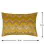 Yellow Polyester Geometric 12X18 Inches Cushion Covers (2Pcs)