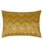 Yellow Polyester Geometric 12X18 Inches Cushion Covers (2Pcs)