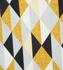 Yellow Geometric Polyester 5 Ft Semisheer Eyelet Window Curtains (Set of 2)