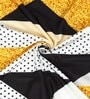 Yellow Geometric Polyester 5 Ft Semisheer Eyelet Window Curtains (Set of 2)