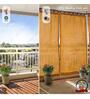 Yellow Polyester Solid 9 ft Semisheer Loop Top Door Curtains (Set of 2)