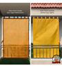 Yellow Polyester Solid 9 ft Semisheer Loop Top Door Curtains (Set of 2)